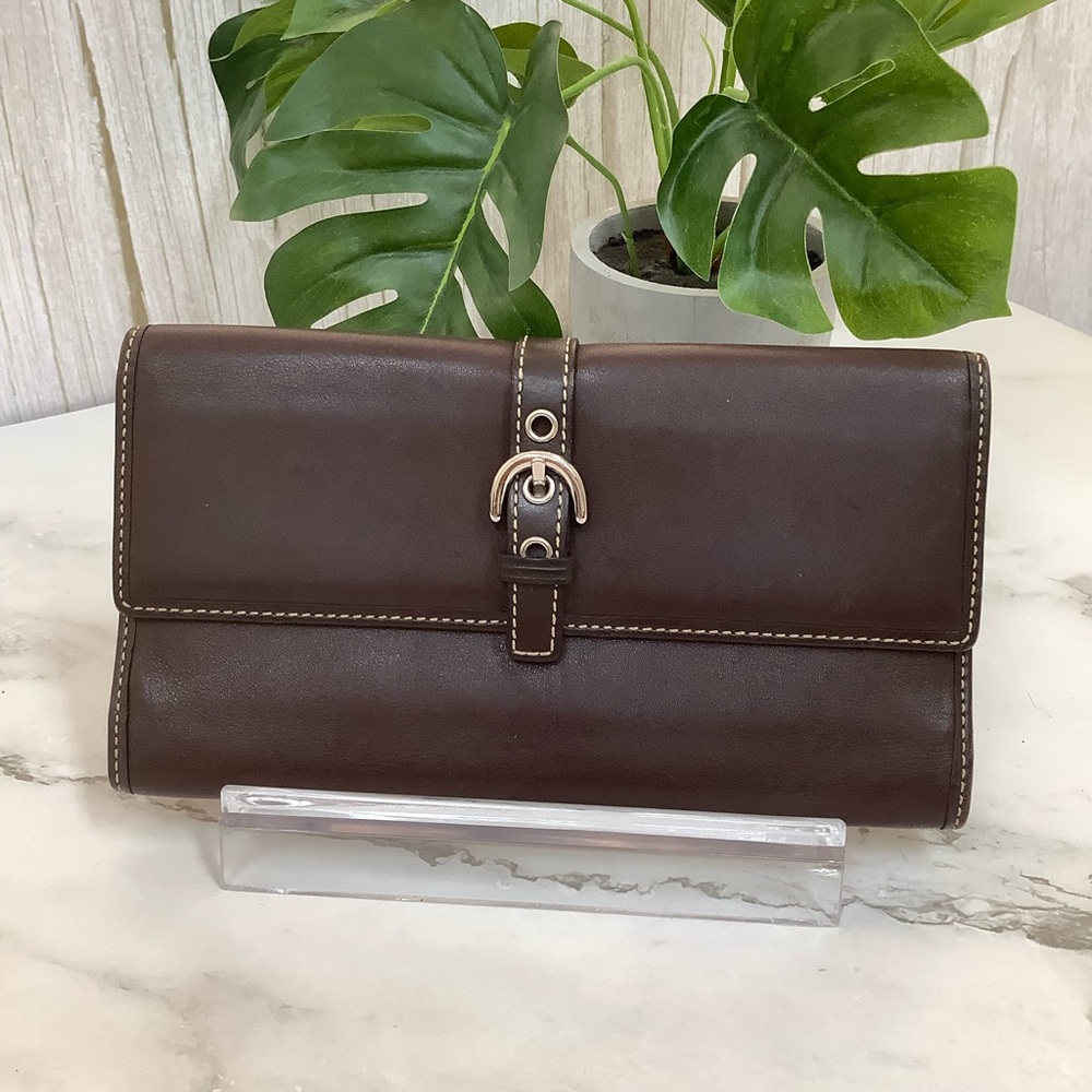 GUC Coach Vintage Soho Brown Leather Women's Wallet - Picture 1 of 8